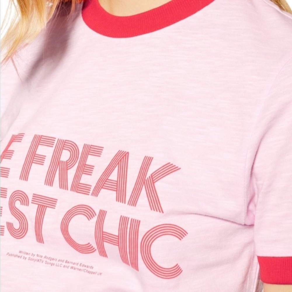 NWOT Topshop LE FREAK C’EST CHIC Ringer Tee Shirt Small 4-6 - Picture 4 of 7